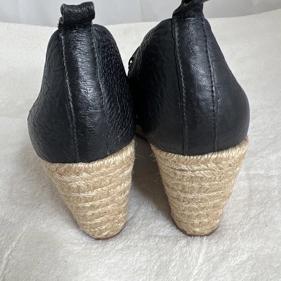 Osklen Black Leather Wedge Heels - Picture 5 of 6